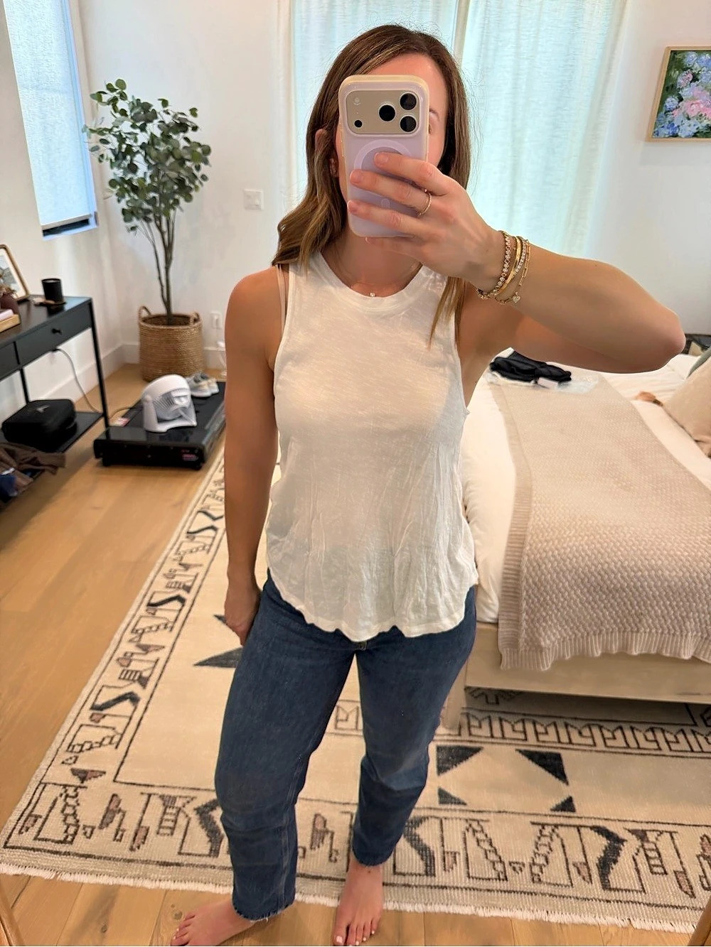 Splendid White Tank Top Size Small